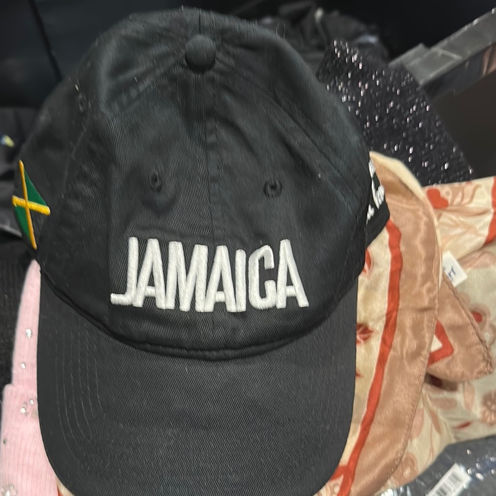 Jamaica Black Cap with Embroidered Flag